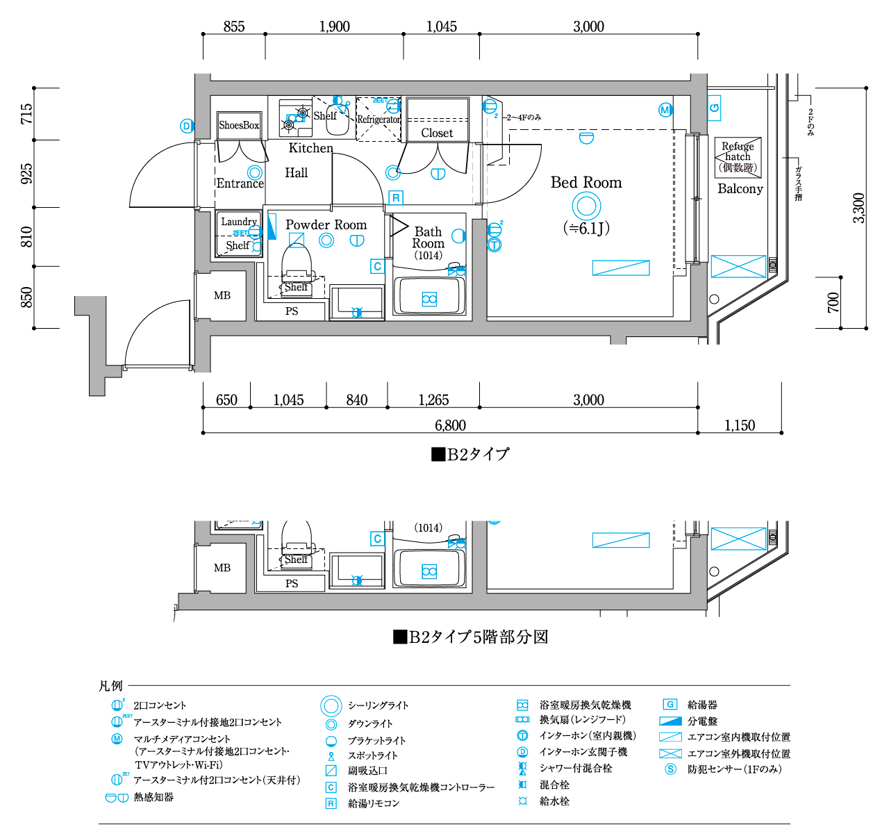 B2type 5階 間取り