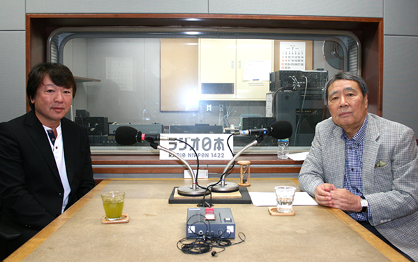 ラジオ日本「こんにちは！鶴蒔靖夫です」収録光景